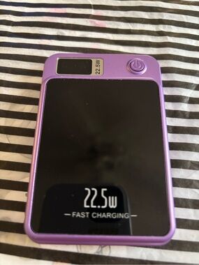 22.5W Fast Charging Portable Power Bank - Purple (USB not included)